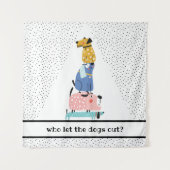 おもしろい犬 タペストリー (正面)