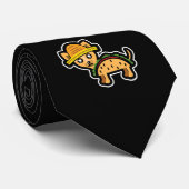 おもしろい犬-チワワのギフトのメキシコのタコス ネクタイ (ロール)