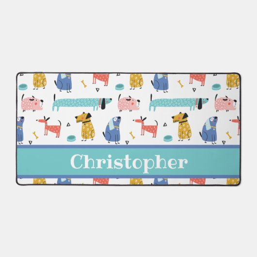 おもしろい犬 デスクマット (正面)