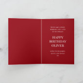 おもしろい犬、トゥックスの賢い紳士ブルドッグ カード (内部)