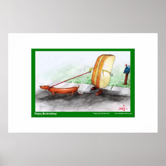 おもしろい犬 ポスター