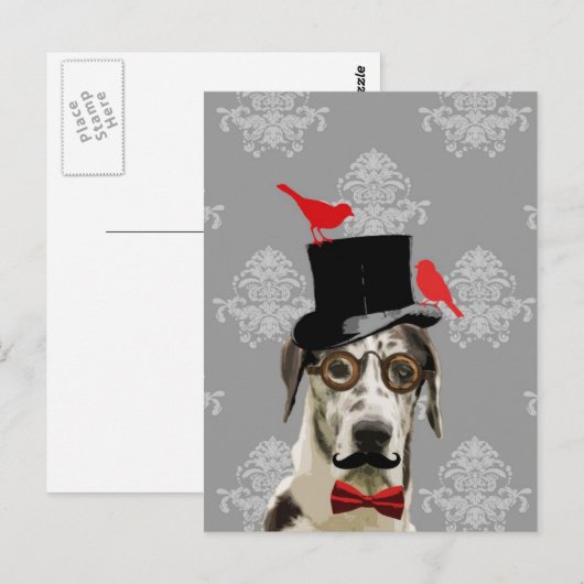 おもしろい犬 ポストカード (正面/裏面)