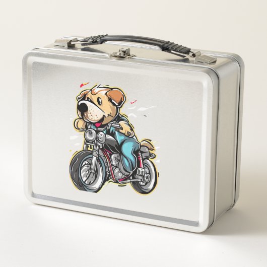 おもしろい犬 メタルランチボックス (正面)