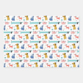 おもしろい犬 ラッピングペーパーシート (正面3)