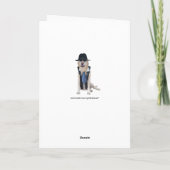 おもしろい犬/ラボの誕生日カッコいい対象 カード (裏面)