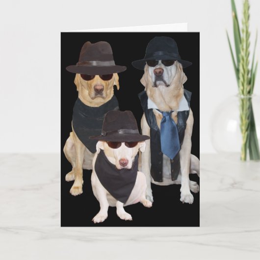 おもしろい犬/ラボオーバーザヒル誕生日 カード (正面)