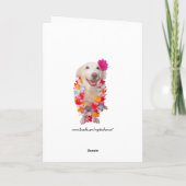 おもしろい犬/ラボハワイアン誕生日 カード (裏面)