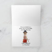 おもしろい犬/ラボボス誕生日 カード (内部)