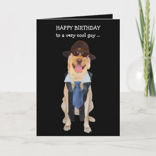 おもしろい犬/ラボ誕生日カード カード