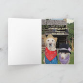 おもしろい犬/ラボ誕生日(息子または甥) カード (内部)