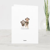 おもしろい犬/ラボ:カスタマイズ可能なバレンタイン/記念日 シーズンカード (裏面)