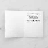 おもしろい犬/ラボ(ビーチBDのハワイアンシャツ) カード (内部)