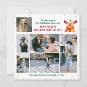 おもしろい犬&ルドルフモダンハッピーホリデー7枚 シーズンカード (正面)