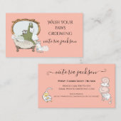 おもしろい犬・猫ペットケアサービスペットシッター 名刺 (正面/裏面)