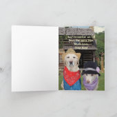 おもしろい犬/研究誕生日 カード (内部)