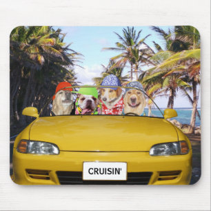 おもしろい犬Cruisin マウスパッド