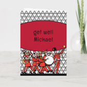 おもしろい犬Get Well for Brass楽器ミュージシャン カード (裏面)
