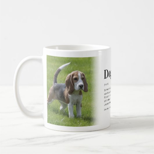 おもしろい犬Mom定義フォト コーヒーマグカップ (左)