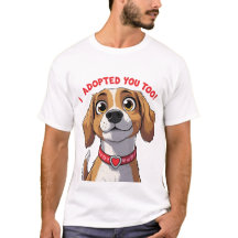 おもしろい犬Tシャツ – 私も養子 – ペットの親