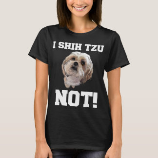 おもしろい犬TシャツIシーズー(犬)TZU NOTドッグパピーシャツ Tシャツ