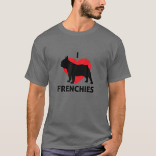 おもしろい犬T I Loveフランス語グラフィックスプラスサイズテ Tシャツ