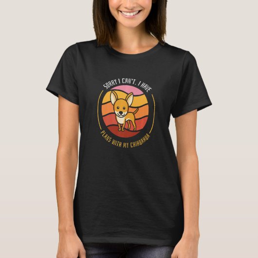 おもしろい犬TeeごめんなさいChで予定を入れてもらえる Tシャツ (正面)