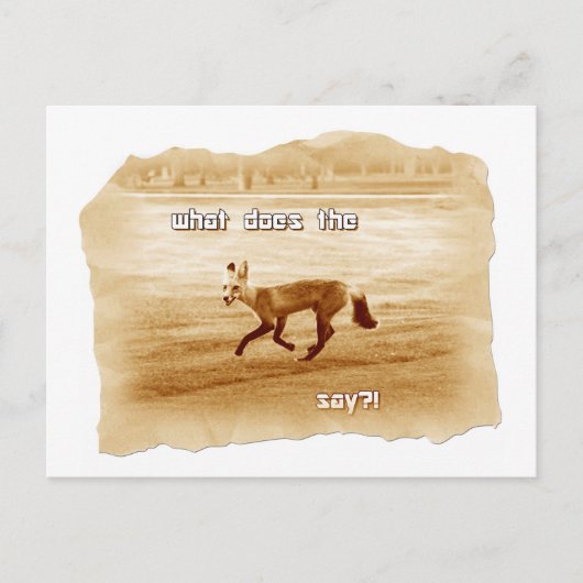 おもしろい狐の言う事 ポストカード (正面)