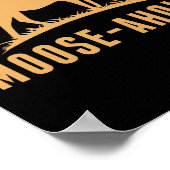 おもしろい狩りグラフィックムース – アホリック女性男性ムース ポスター (角)