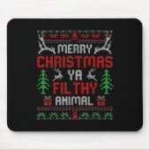 おもしろい独りホーム映画メリークリスマスフィティ マウスパッド (正面)