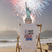 おもしろい独立記念日自由の女神花火グラフィック Tシャツ