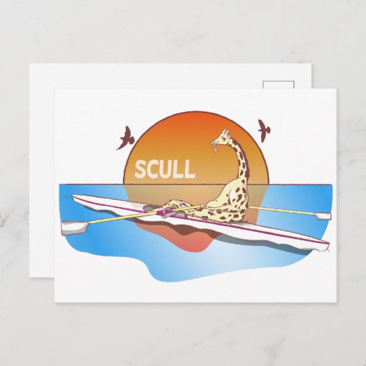 おもしろい独身のスカル ポストカード (正面/裏面)