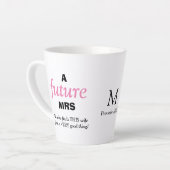 おもしろい独身のレディ・フューチャーMRS.クリスチャン カフェラテマグ (左アングル)