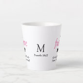 おもしろい独身のレディ・フューチャーMRS.クリスチャン カフェラテマグ (正面)