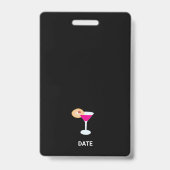 おもしろい独身最後の女友達週末パーティー バッジ (裏面)