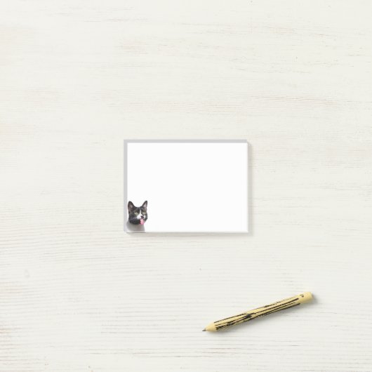 おもしろい猫が舌を出すかわいい動物 ポストイット (デスク上)