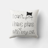 おもしろい猫との予定が立っていない クッション (裏面)
