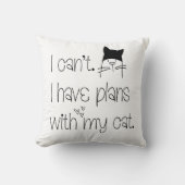 おもしろい猫との予定が立っていない クッション (正面)