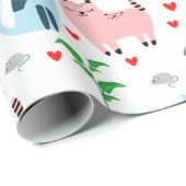 おもしろい猫とネズミ ラッピングペーパー (ロールコーナー)