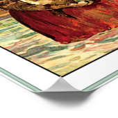 おもしろい猫とビーチ- Louis Wain ポスター (角)