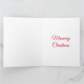 おもしろい猫のクリスマス カード (内部)