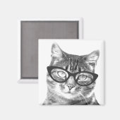 おもしろい猫の写真 マグネット (正面/裏面)