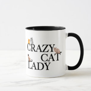 おもしろい猫の女 マグカップ