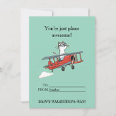 おもしろい猫の飛行機 すごいバレンタインデーカード シーズンカード (正面)