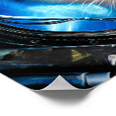 おもしろい猫インヘルメット宇宙ポスター ポスター (角)