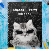 おもしろい猫サングラス新学期カスタム ノートブック