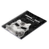 おもしろい猫サングラス新学期カスタム ノートブック (左側)