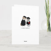 おもしろい猫フランスの/子猫バレンタインデー シーズンカード (裏面)