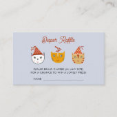 おもしろい猫ベビーシャワーおむつラッフル エンクロージャーカード (正面)