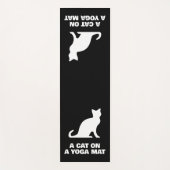 おもしろい猫ポーズヨガパーソナライズされたマットデザイン ヨガマット (正面)