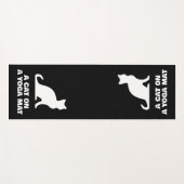 おもしろい猫ポーズヨガパーソナライズされたマットデザイン ヨガマット (正面(横))